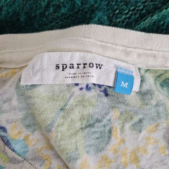 Anthropologie Cotton Floral Cardigan - Picture 2 of 4